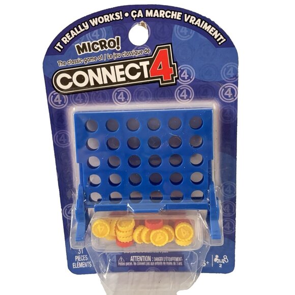 Hasbro Connect 4 Micro Travel Game Classic Strategy Family Fun Portable Toy NEW - Picture 1 of 4